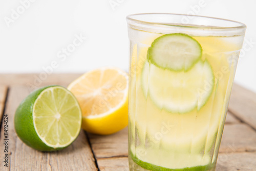 Lemonade with lemon and lime © teine