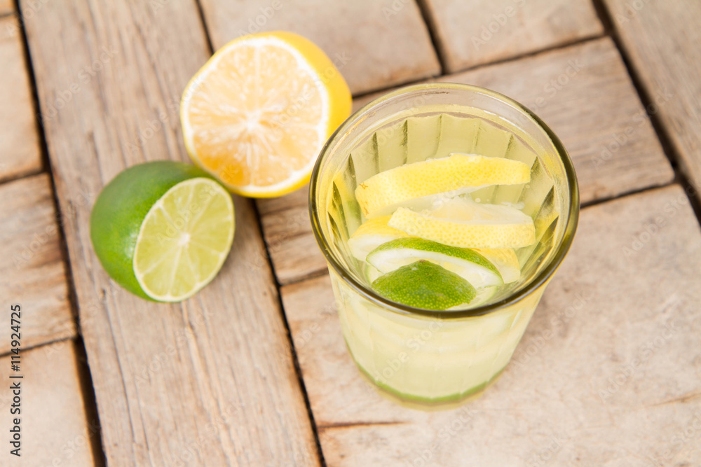 Lemonade with lemon and lime Lemonade with lemon and lime