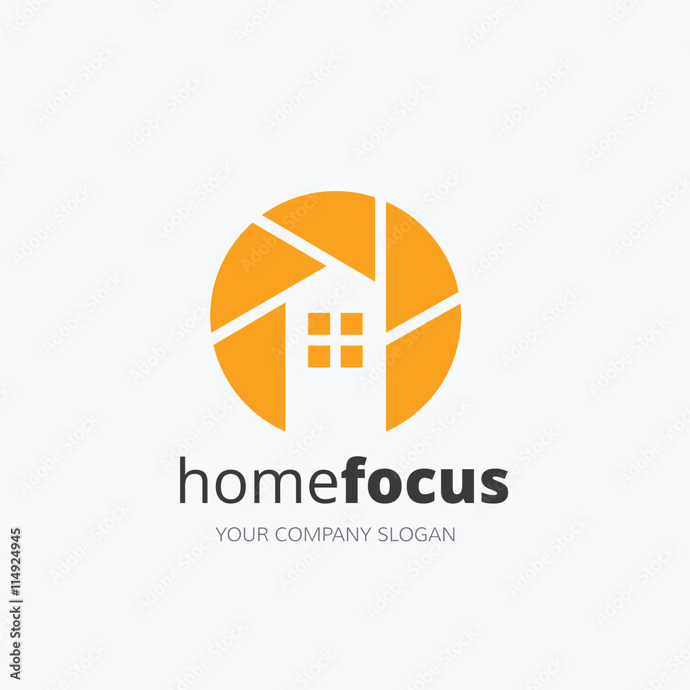 Home Focus logo,real estate logo, Photography logo