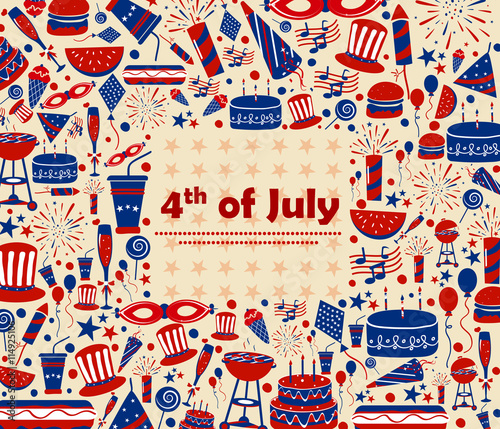 Background for 4th of July Independence Day America