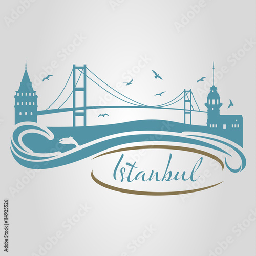 istanbul logo, icon and symbol vector illustration photo