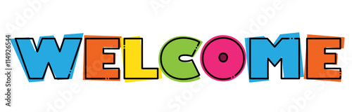 "WELCOME" vector letters icon