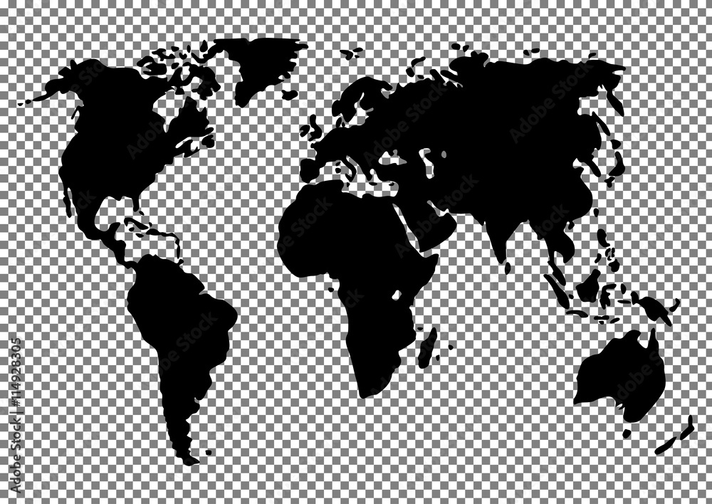 Obraz World map vector illustration on the background
