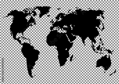 World map vector illustration on the background