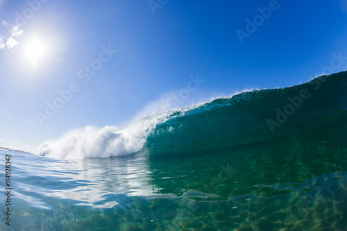Fototapeta Naklejka Na Ścianę i Meble -  Wave ocean blue water swimming closeup photo