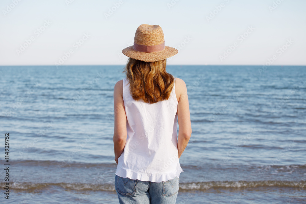 Woman by the sea