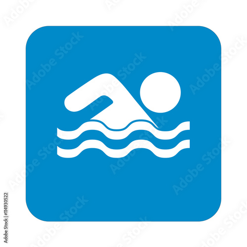 Swimming water sport icon. Vector illustration
