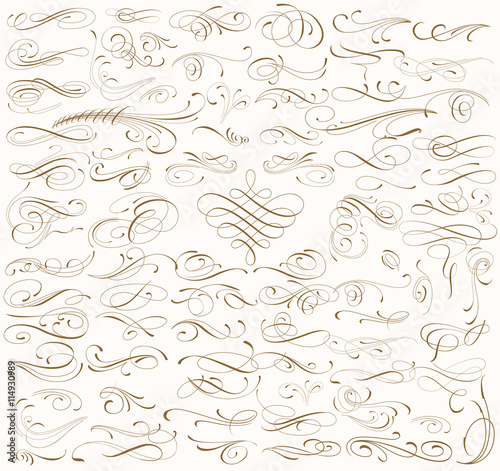 Huge decorative swirls set
