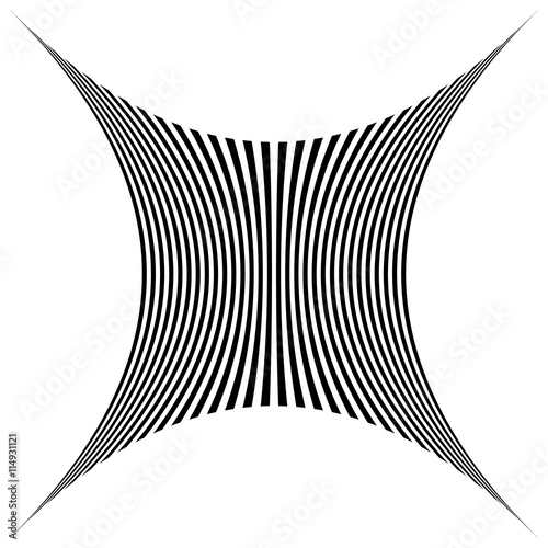 Grid, mesh pattern with distortion. Abstract geometric pattern.
