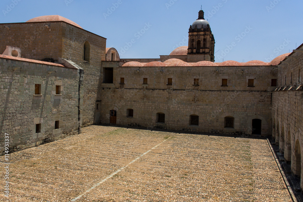 OAXACA, MEXICO - APRIL 3, 2015: General view of the Ex-convento de Santo Domingo on April 3, 2015 in Oaxaca, Mexico. OAXACA, MEXICO - APRIL 3, 2015: General view of the Ex-convento de Santo Domingo on April 3, 2015 in Oaxaca, Mexico.