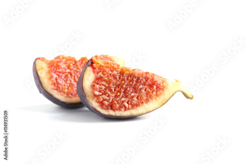 Fresh figs isolated on a white