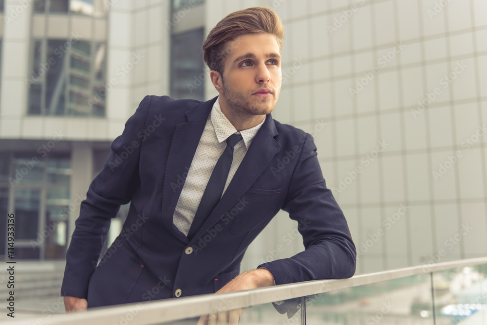 Attractive young businessman