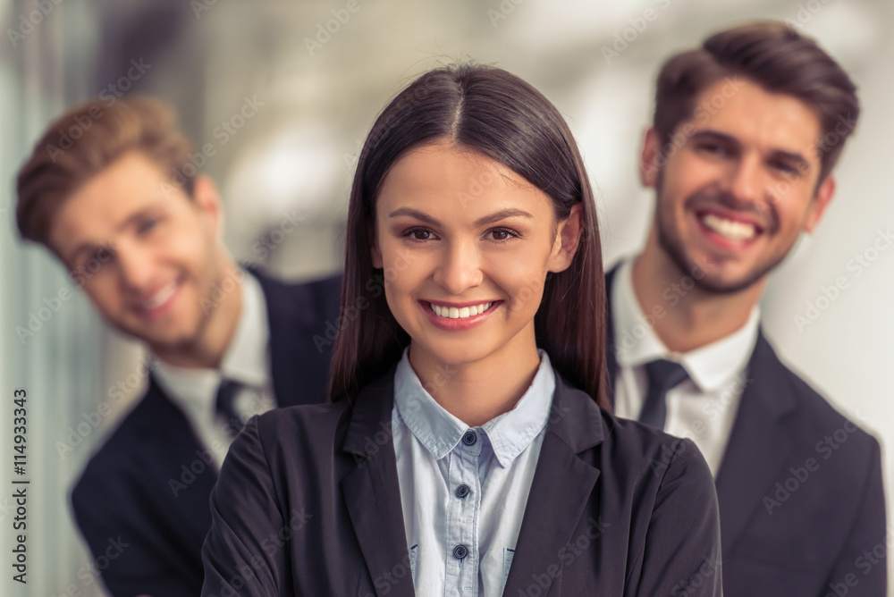 Beautiful young business people Beautiful young business people