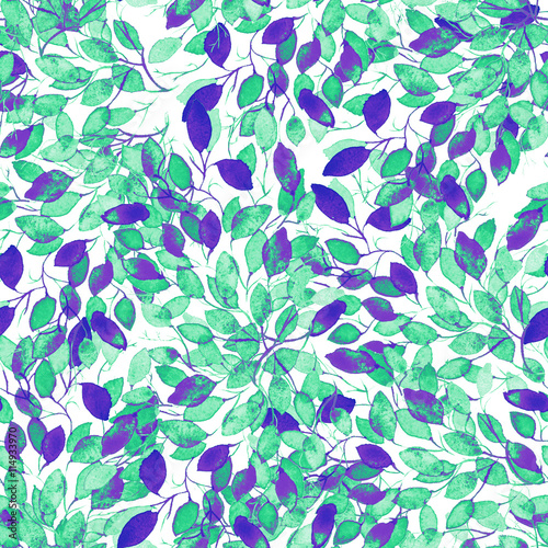 Watercolor seamless floral pattern. Flowers texture.