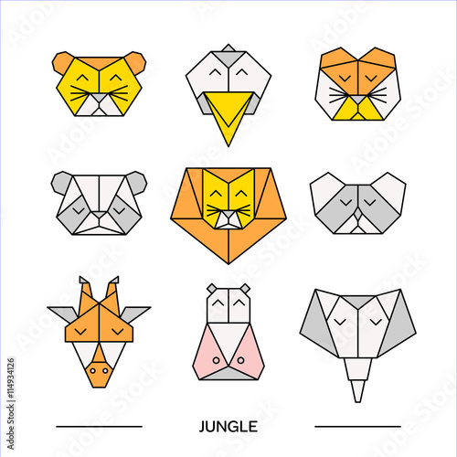 Animals jungle origami 11