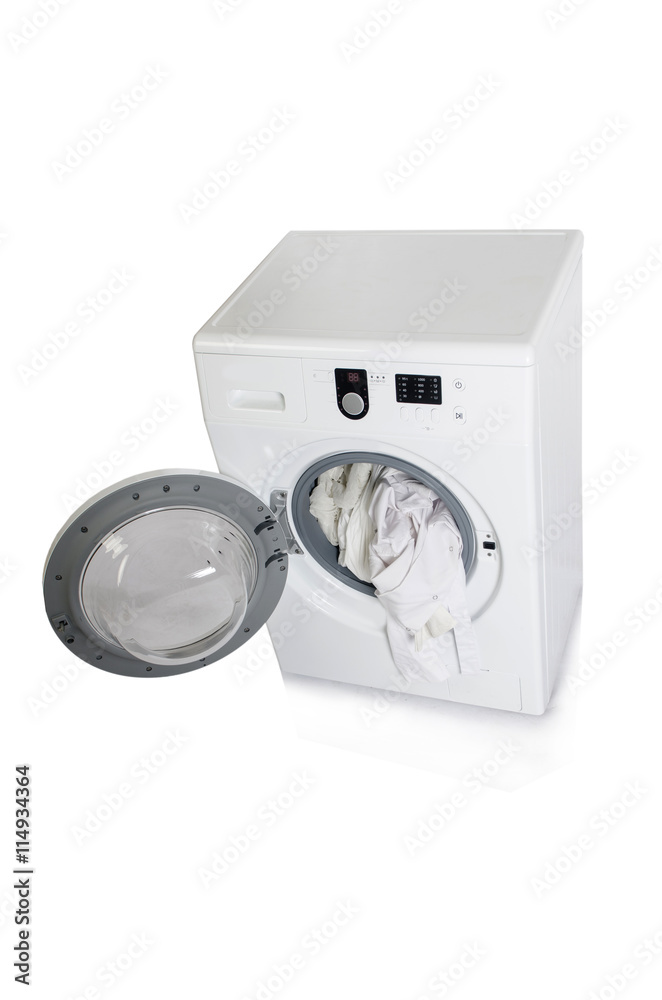 Fototapeta premium Washing machine isolated on white background