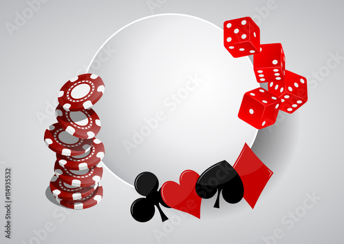casino blank round area