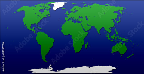 World Map Illustration green blue white color cut out effect effects