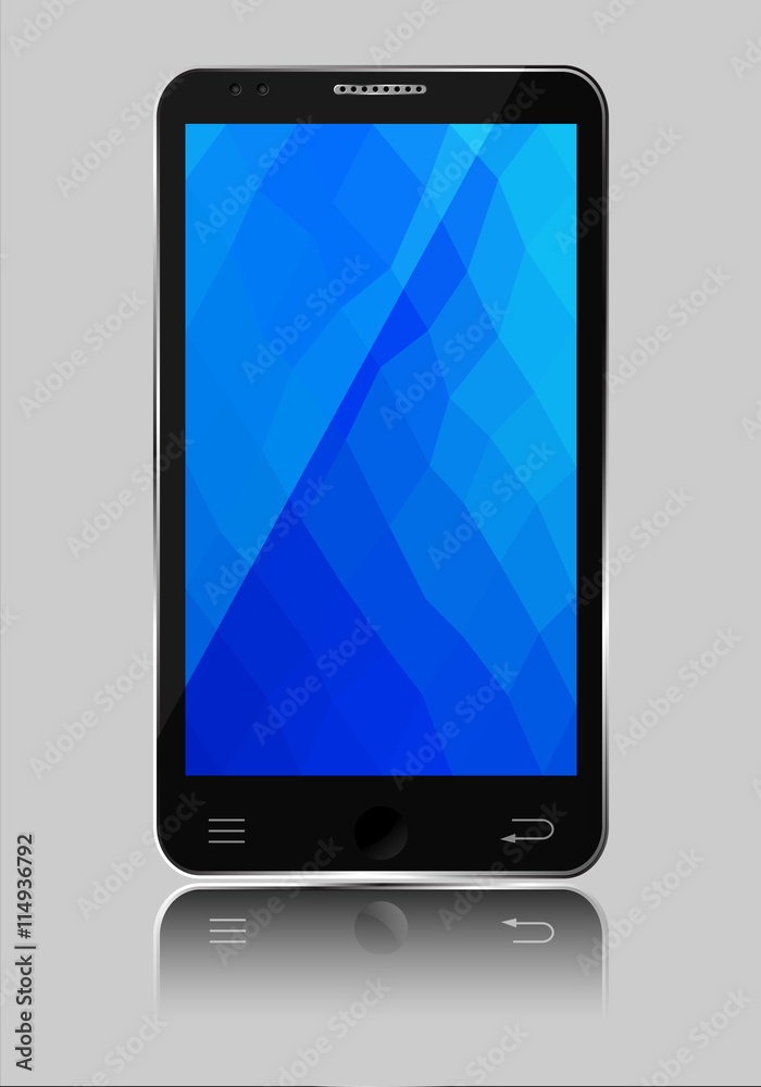 Mobile phone with mosaic background Mobile phone with mosaic background