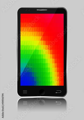 Mobile phone with color background