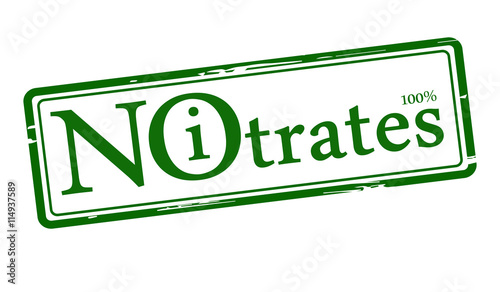 stamp with text no nitrates inside, vector illustration