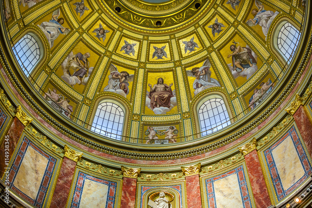 Christ Dome Basilica Saint Stephens Cathedral Budapest Hungary