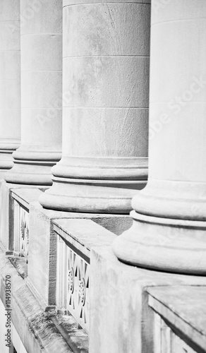 Architectural Columns on a Federal Courthouse