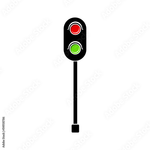 Rail traffic for trains icon in simple style isolated on white background