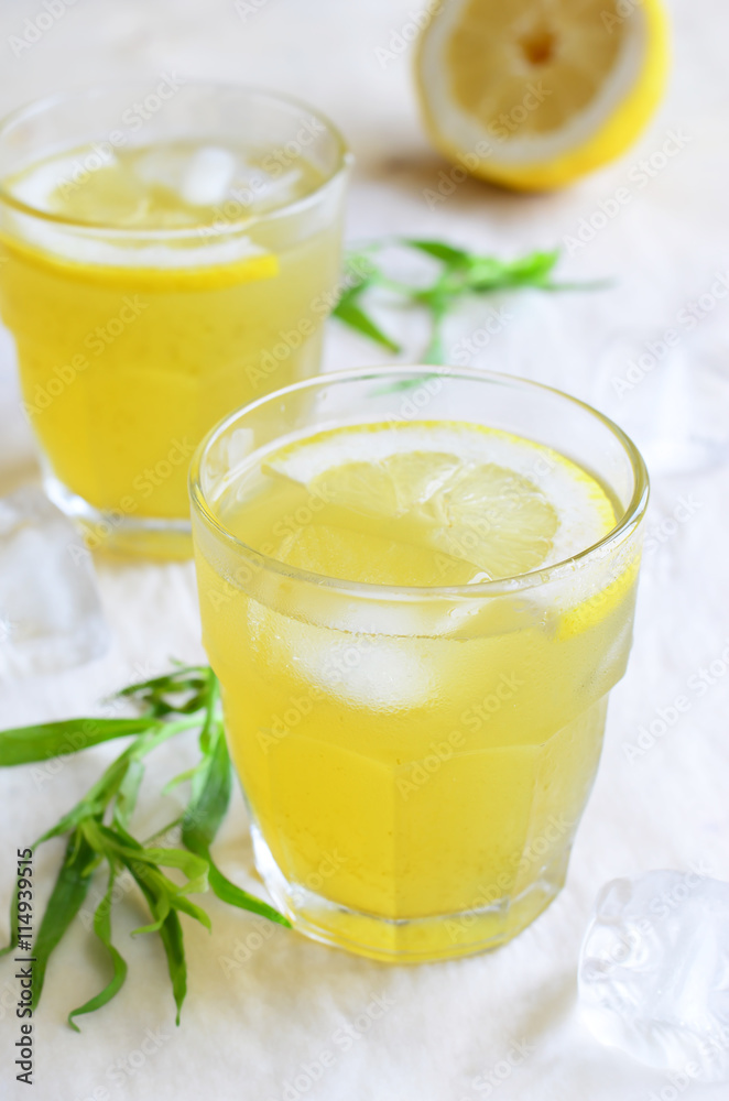 Tarragon Lemonade, Natural Refreshing Drink Tarragon Lemonade, Natural Refreshing Drink