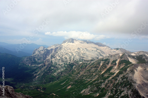 view of mount Fisht from mount Oshten, Russia, the Caucasus, the