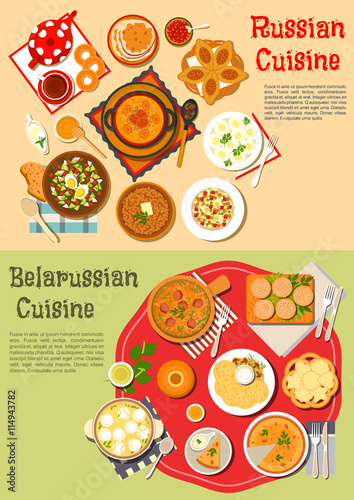 Everyday meals of russian and belarusian cuisine