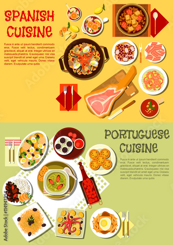 Nourishing spanish and portuguese dishes symbol
