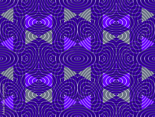 Regular colorful endless pattern with intertwine three-dimension