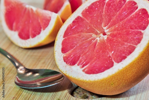 Ruby Red Grapefruit ready to eat and nutritious breakfast.
