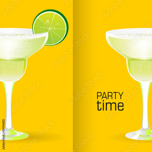 Margarita realistic cocktail