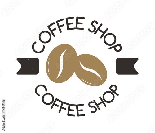 Coffee logo shop sign cafe symbol espresso design morning drink modern badge vector. Coffee logo cafe symbol and morning coffee logo. Coffee mug logo label espresso vintage elements.