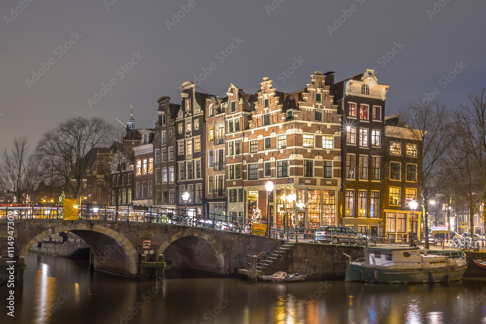 Nightscape Prinsengracht Amsterdam