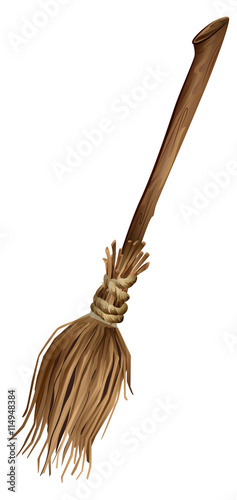 Old broom with long handle © orensila