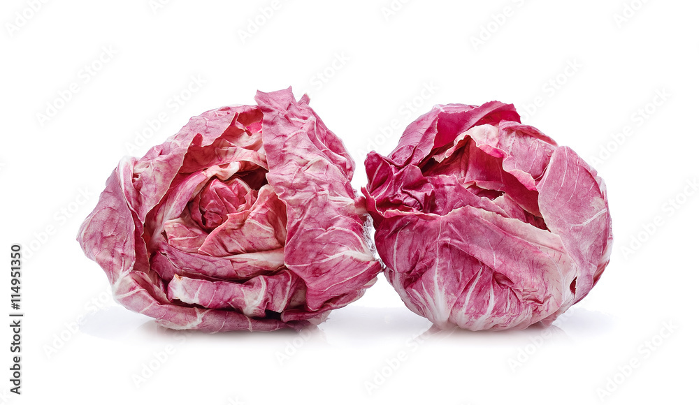 Radicchio, red salad isolated on white background Radicchio, red salad isolated on white background