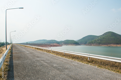 Road on Mae Ngat Somboon Chon dam photo