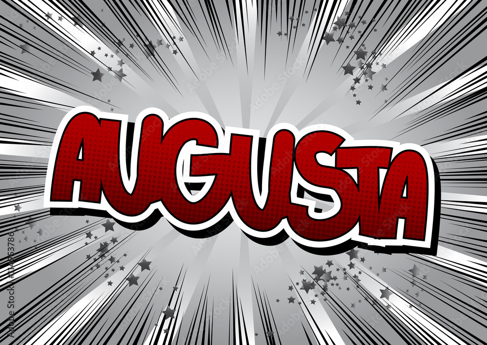Augusta Comic book style word. Adobe Stock