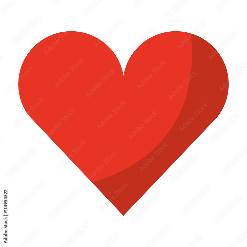 heart card isolated icon design