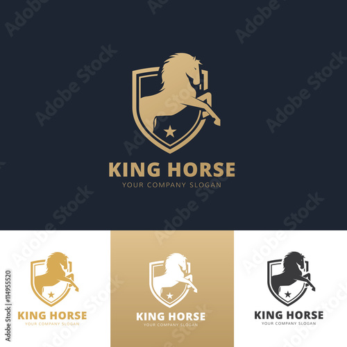 King Horse Logo,animal logo brandidentity