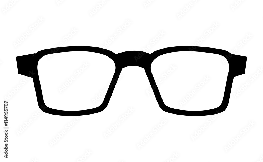 black and white hipster man eyeglasses over isolated background, hipster fashion concept, vector illustration 