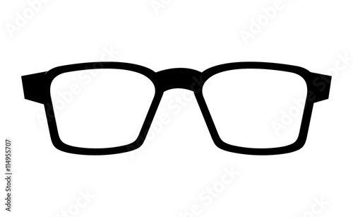 black and white hipster man eyeglasses over isolated background, hipster fashion concept, vector illustration 