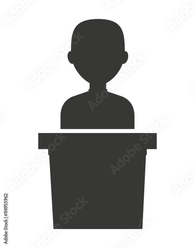 podium candidate isolated icon design