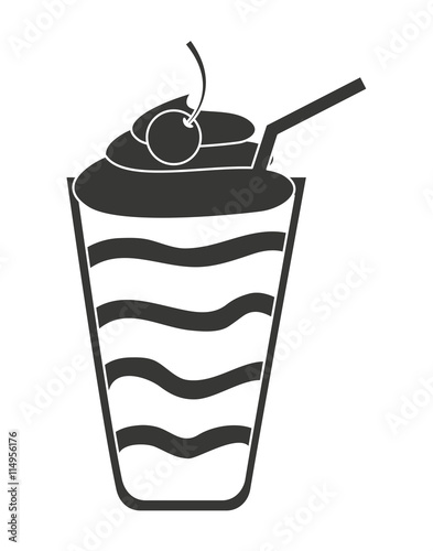 milk shake isolated icon design