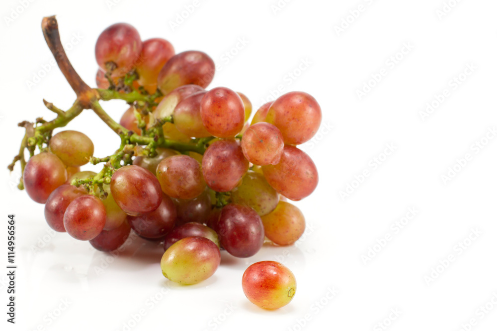 Red grapes isolated