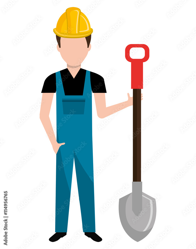 avatar construction man wearing colorful clothes and yellow helmet holding contruction tool over isolated background, vector illustration avatar construction man wearing colorful clothes and yellow helmet holding contruction tool over isolated background, vector illustration