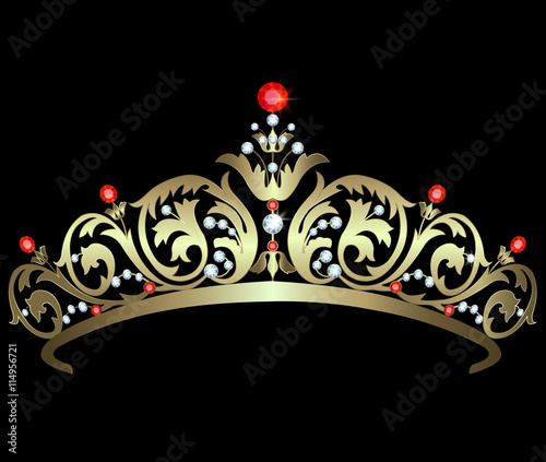 Gold diadem with rubies